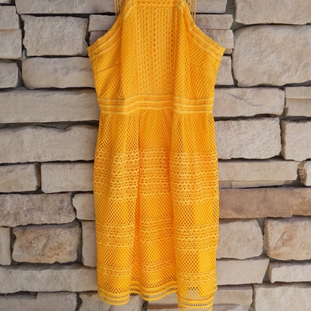 Tahari Yellow Dress - Size 8 - NWT